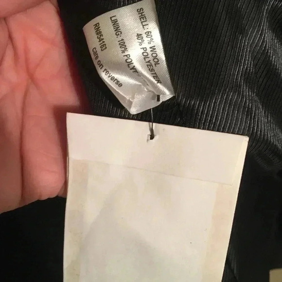 Calvin Klein black wool pea coat sz 14 - Picture 3 of 5